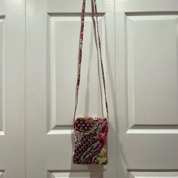 VERA BRADLEY Mini-Hipster Crossbody Bag Pink Very Berry Paisley Pattern - Picture 8 of 8